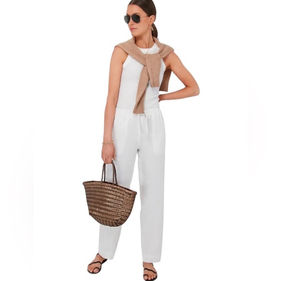 Vince Hemp Drawstring Tie Front White Pants Size S - Picture 5 of 14